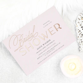 スクリプモダントエレガントブライダルシャワー箔の起動 箔招待状