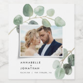 スクリプモダントエレガントヴィンテージphoto eucalyptus inv ワインラベル (シングルラベル)