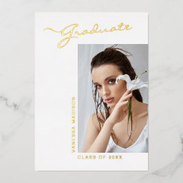 スクリプモダントエレガント写真 |グラッド発表 箔招待状