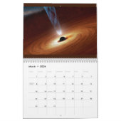 スクリプモダントエレガント宇宙横12か月 カレンダー (3月 2026)