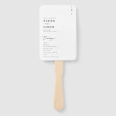 スクリプモダントエレガント結婚式 プログラムファン ハンドファン (正面)