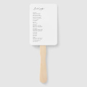 スクリプモダントエレガント結婚式 プログラムファン ハンドファン (裏面)