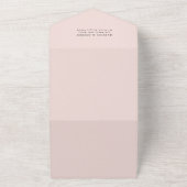 スクリプモダントエレガント赤面写真結婚の オールインワン招待状 (外側)