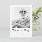 スクリプモダントエレガント2写真の葬儀/メモリアル サンキューカード (スタンド正面)