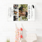 スクリプモダントエレガント4写真の垂直方向の卒業 横断幕 (インサイチュ)