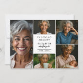 スクリプモダントエレガント6写真の葬儀/メモリアル サンキューカード (正面)