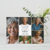 スクリプモダントエレガント6写真の葬儀/メモリアル サンキューカード (スタンド正面)