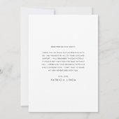 スクリプモダントエレガント・オーバーレイ写真の卒業 サンキューカード (裏面)