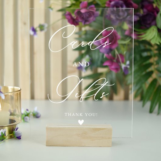 スクリプモダントエレガント・カードとギフト アクリルサイン