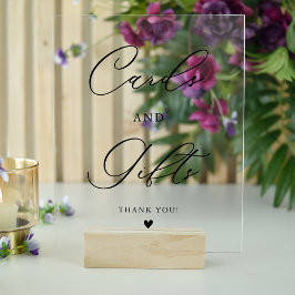 スクリプモダントエレガント・カードとギフト アクリルサイン