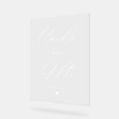 スクリプモダントエレガント・カードとギフト アクリルサイン (傾斜)