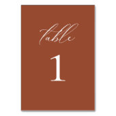 スクリプモダントエレガント・テラコッタ テーブルナンバー (正面)