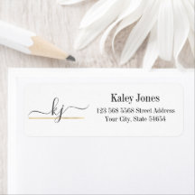 スクリプモダントエレガント・モノグラム差出人住所