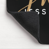 スクリプモダントエレガント・モノグラム・イニシャルブラック・金ゴールド マウスパッド (コーナー)