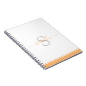 スクリプモダントエレガント・モノグラム・ピーチ ノートブック (右側)