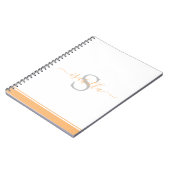 スクリプモダントエレガント・モノグラム・ピーチ ノートブック (左側)