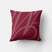 スクリプモダントエレガント・モノグラム・ブルゴーニュ・レッド クッション (裏面)