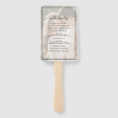 スクリプモダントエレガントVellumフォト結婚式 プログラム ハンドファン (裏面)