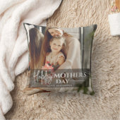 スクリプモダントオーバーレイ1フォトハッピー母の日 クッション (ブランケット)