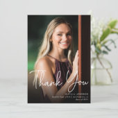 スクリプモダントオーバーレイ2枚の写真卒業 サンキューカード (スタンド正面)