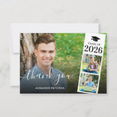 スクリプモダントオーバーレイ3写真卒業 サンキューカード (正面)