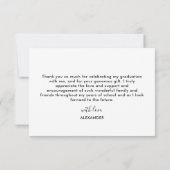 スクリプモダントオーバーレイ3写真卒業 サンキューカード (裏面)