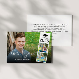 スクリプモダントオーバーレイ3写真卒業 サンキューカード