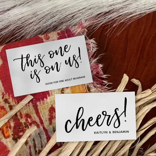 スクリプモダントカジュアルタイポグラフィドリンクチケット