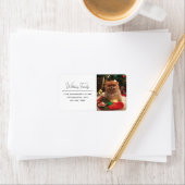 スクリプモダントカジュアルドッグクリスマス差出人住所 ラベル (インサイチュ)