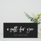 スクリプモダントカジュアルブラック |商品券 (スタンド正面)