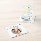 スクリプモダントカスタムの写真ありがとうご結婚ざいます スクエアペーパーコースター (インサイチュ)