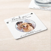 スクリプモダントカスタムの写真ありがとうご結婚ざいます スクエアペーパーコースター (アングル)