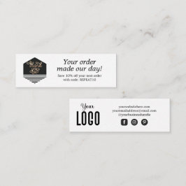 スクリプモダントカスタムの受注サンキューカード スキニー名刺