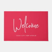 スクリプモダントカスタムカラーの最小化歓迎 ドアマット (正面)