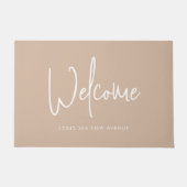 スクリプモダントカスタムカラーの最小化歓迎 ドアマット (正面)