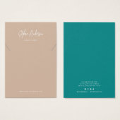 スクリプモダントカスタムカラーネックレスディスプレイカード (正面&裏面)