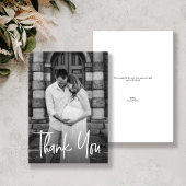 スクリプモダントカスタムフォトカップル赤ちゃんシャワー サンキューカード