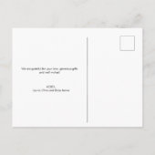 スクリプモダントカスタムフォトベビー生まれたばかりのシャワー ポストカード (裏面)