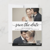 スクリプモダントカスタム写真デジタル結婚ズ 招待状 (正面)