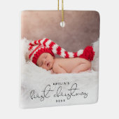 スクリプモダントカスタム初めてのクリスマス セラミックオーナメント (右)