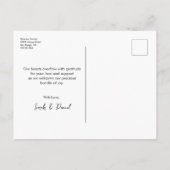 スクリプモダントカスタム誕生Stat赤ちゃんシャワー ポストカード (裏面)