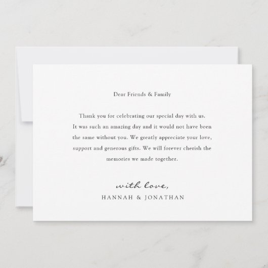 スクリプモダントカスタム3結婚写真 サンキューカード (裏面)