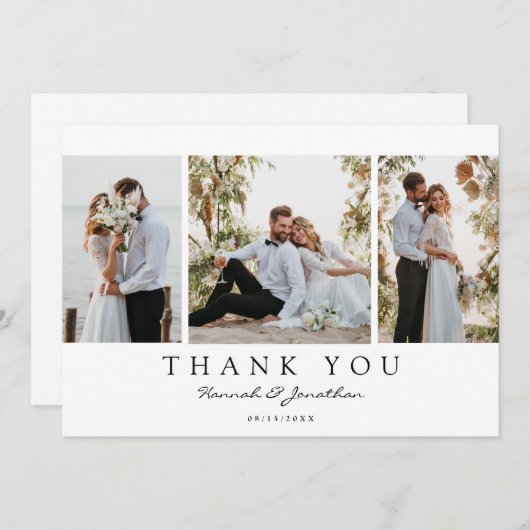 スクリプモダントカスタム3結婚写真 サンキューカード (正面/裏面)