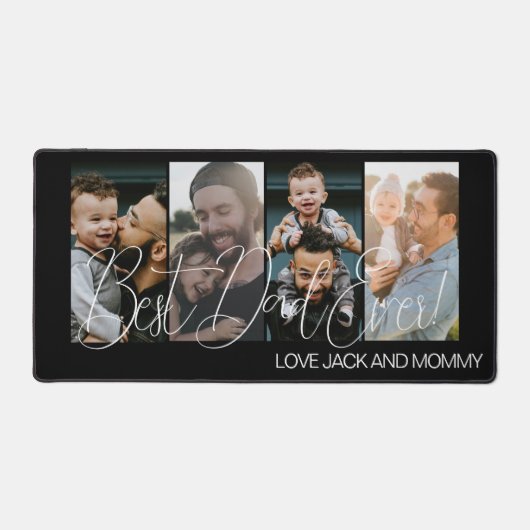 スクリプモダントカスタム4人写真父の日 デスクマット (正面)