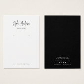 スクリプモダントカスタム・カラー・イヤリング表示カード (正面&裏面)