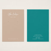 スクリプモダントカスタム・カラー・イヤリング表示カード (正面&裏面)