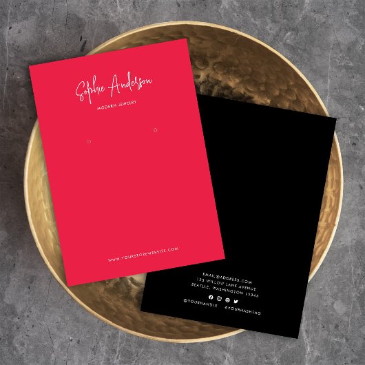 スクリプモダントカスタム・カラー・イヤリング表示カード