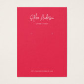 スクリプモダントカスタム・カラー・イヤリング表示カード (正面)