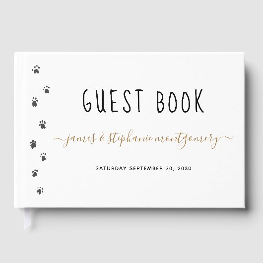 スクリプモダントカスタムPET結婚の写真 ゲストブック (正面)