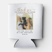 スクリプモダントカスタムPET結婚の写真 缶クーラー (正面)